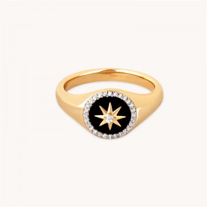 Gold-Plated Crystal Scatter Band Ring OEM ODM Jewelry Supplier