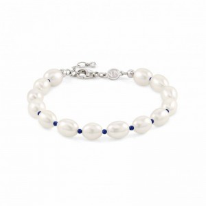 America custom women’s jewelry wholesaler OEM ODM 925 bracelet in sterling silver with pearls