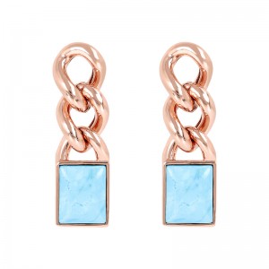 An import and export company custom made rose gold vermeil sterling silver earring from JINGYING jewelry facotry