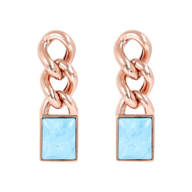 An import and export company custom made rose gold vermeil sterling silver earring from JINGYING jewelry facotry