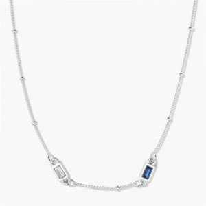 Customized rhodium CZ necklace jewelry factory