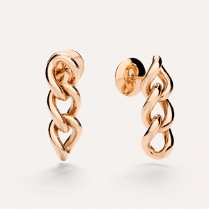 Ball Stud Earring Silver High-Polished Finish in rose gold