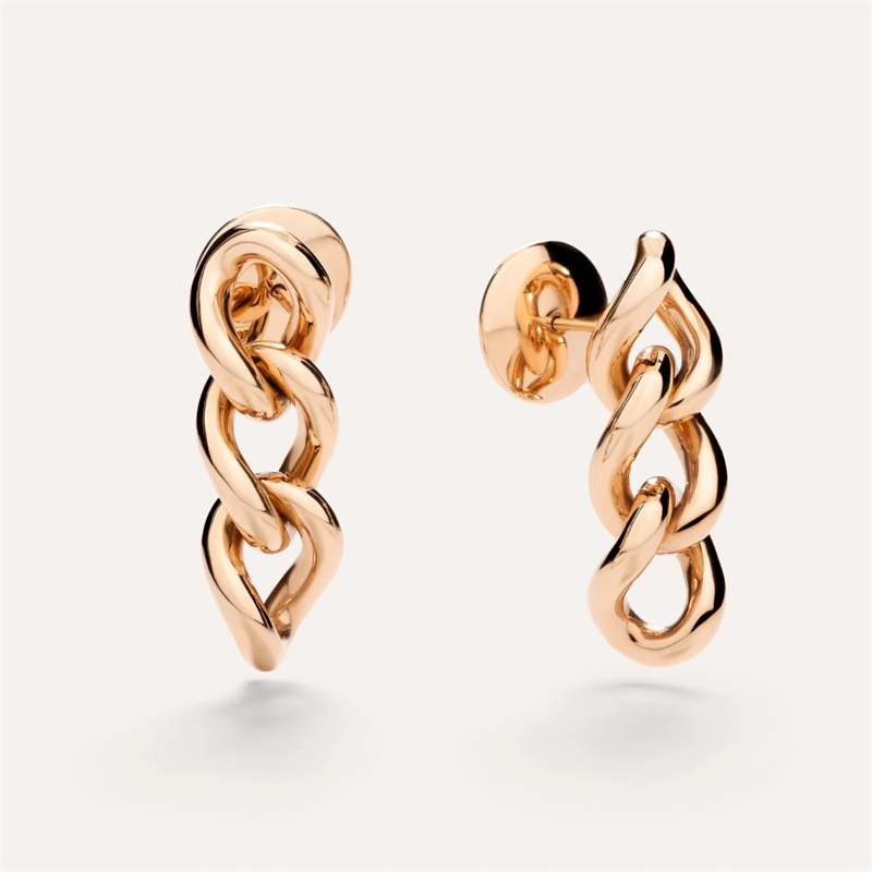 Ball Stud Earring Silver High-Polished Finish in rose gold