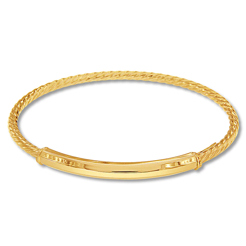 saincheaptha déanta OEM Bangle 10K Yellow Gold tSín Saincheaptha Déantóirí Jewelry