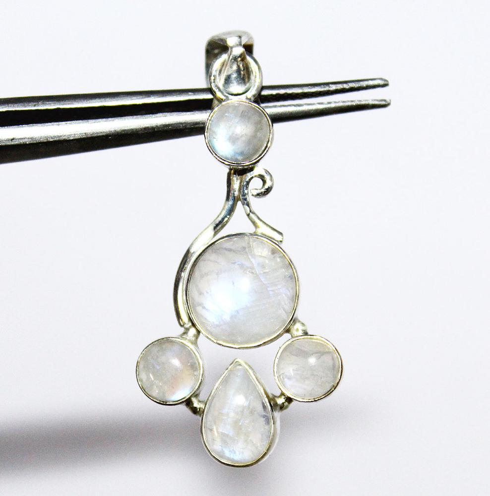Pasgemaakte Groothandel Moon Stones Halssnoer |Vervaardiging van rhodiumplaat halssnoer |Juweliersware Groothandel Dames Fancy Necklace