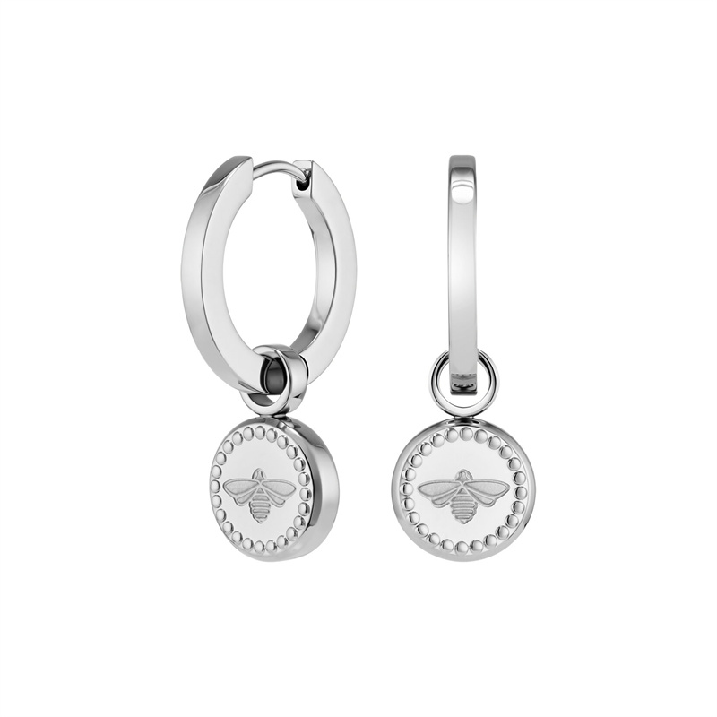 American Clients’ OEM Partnership with JINGYING: The Success of Bee Charm Silver Tone Hoop Earrings