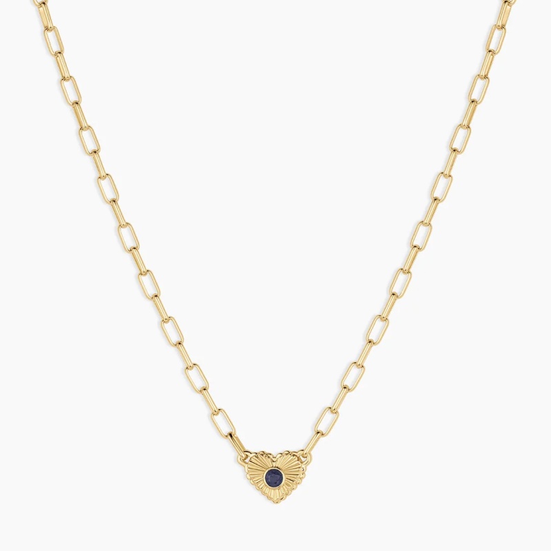 Custom Fashion Birthstone Heart Necklace OEM ODM Silver Manufacturer