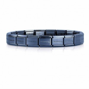 Bracciale Composable Classic Blu Gioielli OEM, realizzato in Argento 925