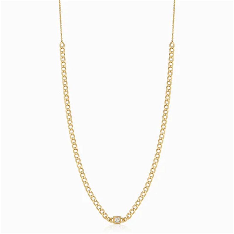 Customized Jewelry Manufacturer OEM Dazzle Me Curb Choker Necklace