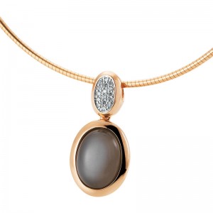 CZ 18K rose gold vermeil pendant custom designing silver jewelry factory