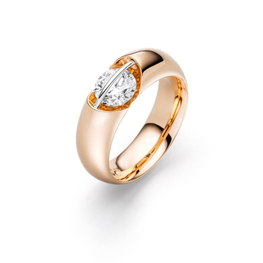 Hurtownia biżuterii CZ Ring OEM / ODM w fabryce biżuterii pozłacanej różowym złotem próby 925