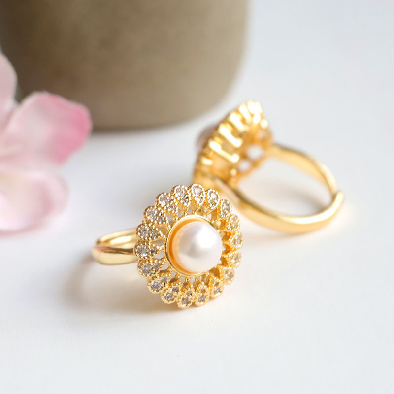 Cercei cu perle personalizați pentru client de bijuterii din Canada în aur vermeil de 18K pe argint sterling