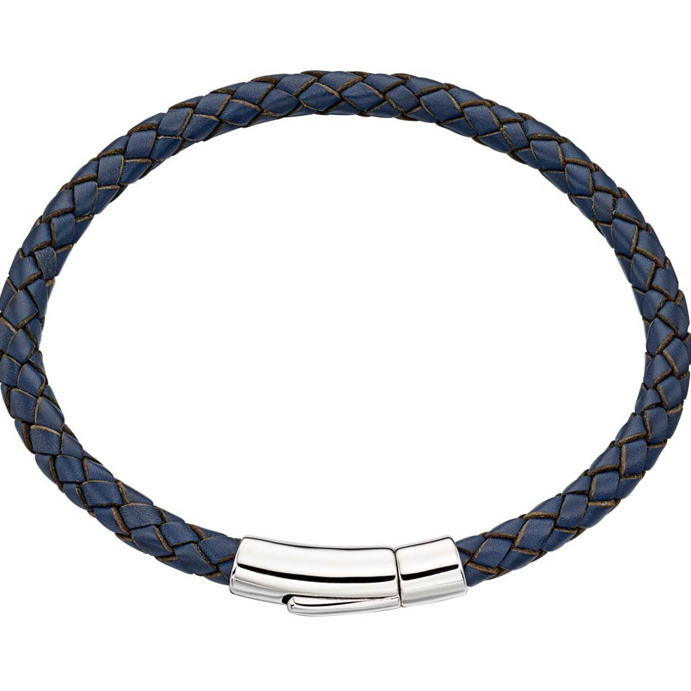 China Custom Made OEM ODM Reed Mens Navy Leather Bracelet Supplier Arbeit für Juweliergeschäft