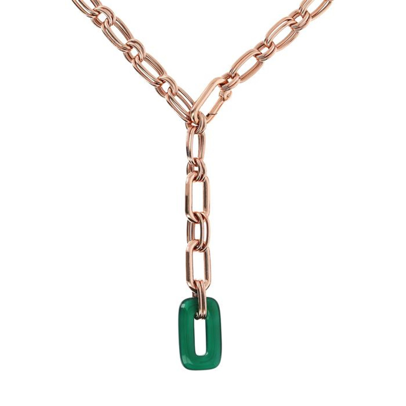 La Chine conçoit vos propres bijoux, fabrique un collier en Y avec un pendentif en jade, vente en gros