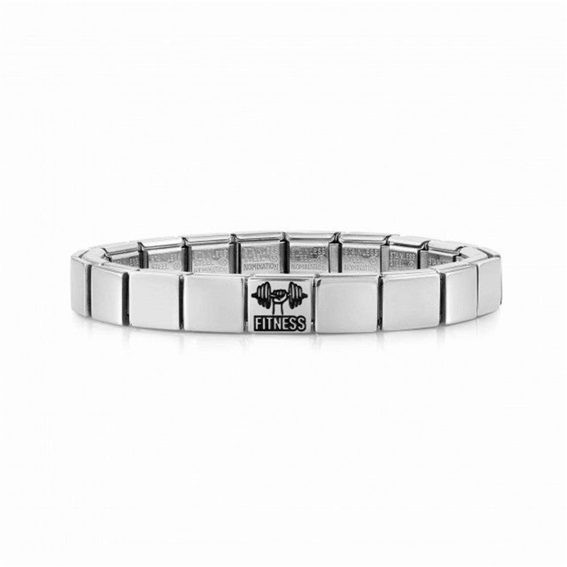 Bracciale Composabel Glam placcato rodio personalizzato OEM ODM con logo per grossista di gioielli