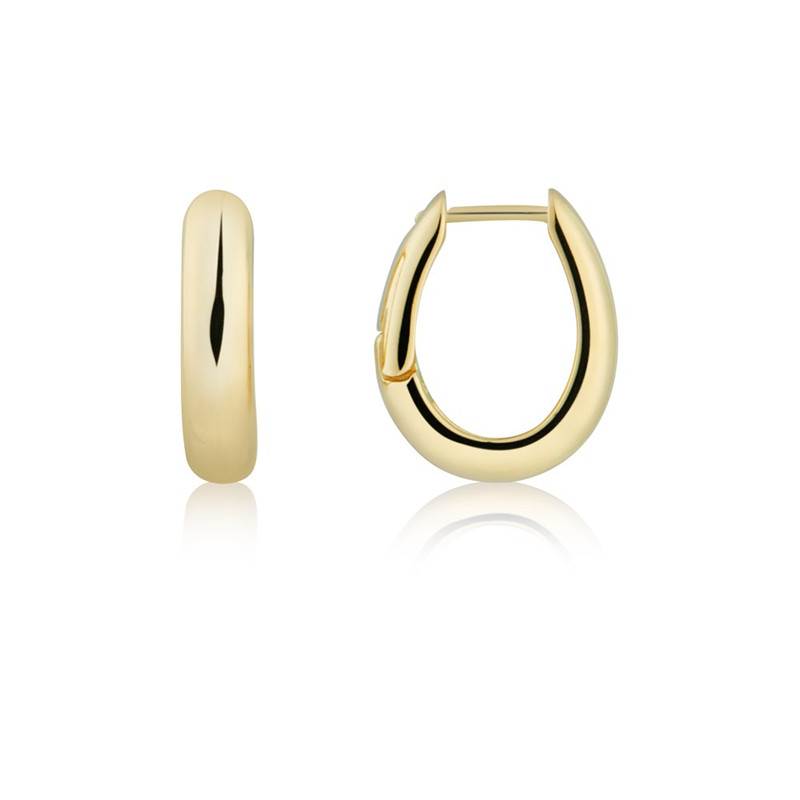 Created customized Pierced hoop earrings in sterling silver yellow gold vermeil jewelry trader