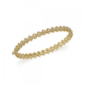 Creating A Custom Range Of 18k Yellow Gold Plated New Barocco Cz Single Row Bangle Choose Jingying