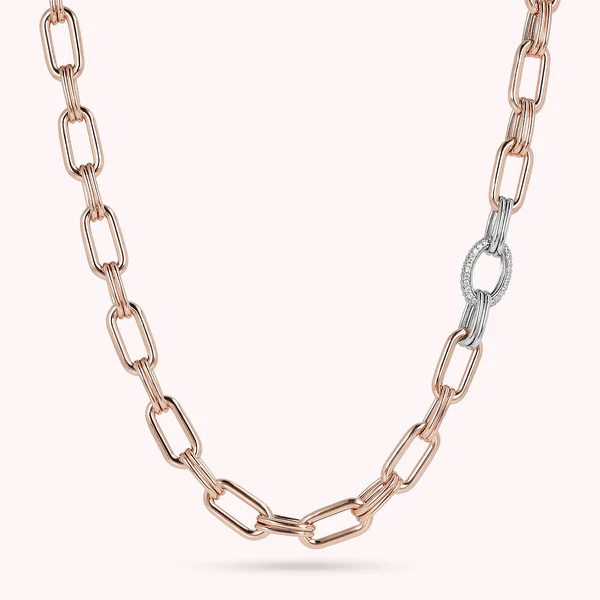The manufacturer of Designing a Custom Crewneck Necklace with Thick Chain and Pavé Element in Cubic Zirconia