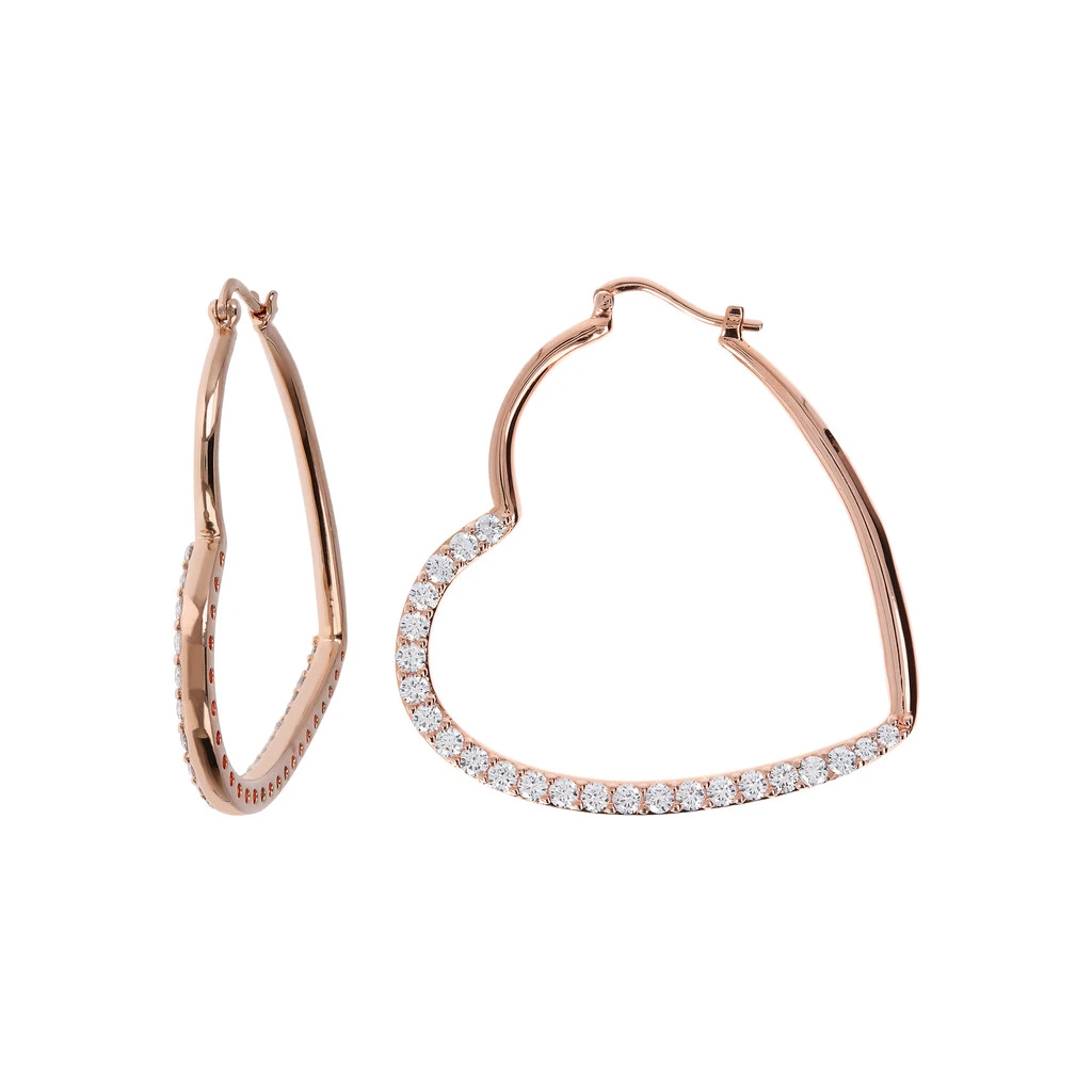 Atacado OEM/ODM joias brincos de zircônia cúbica em ouro rosa design personalizado moda 925 fornecedores atacadistas de joias de prata