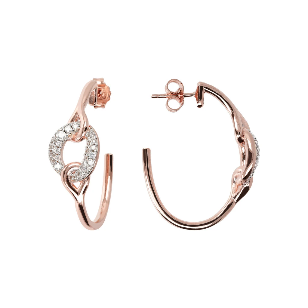 Wholesale Cubic Zirconia  earrings in rose gold  design custom fashion OEM/ODM jewelry wholesaler suppliers
