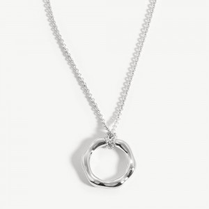 Cusotm wholesale mini molten pendant necklaces sterling silver manufacturer