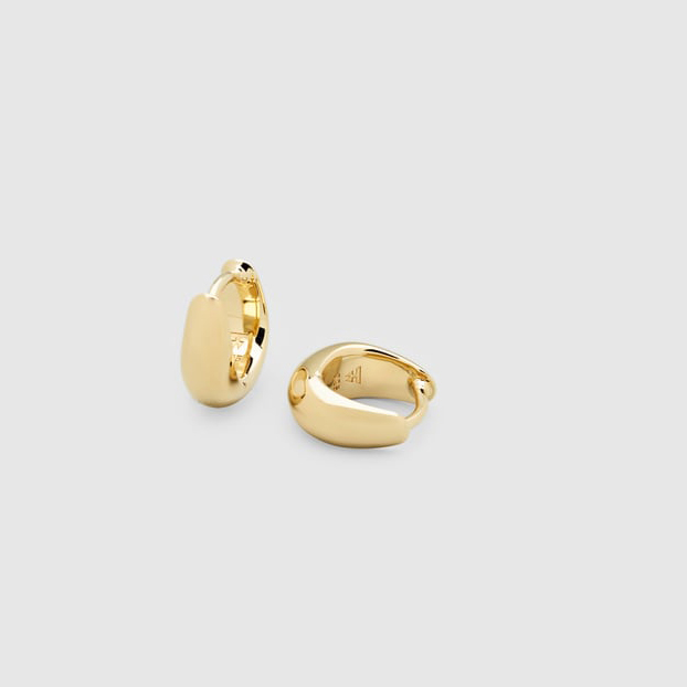 Custom 14K Gold Plated, Gold Vermeil, S925 Sterling Silver Cuff Earrings Small Hoop Earrings for Women