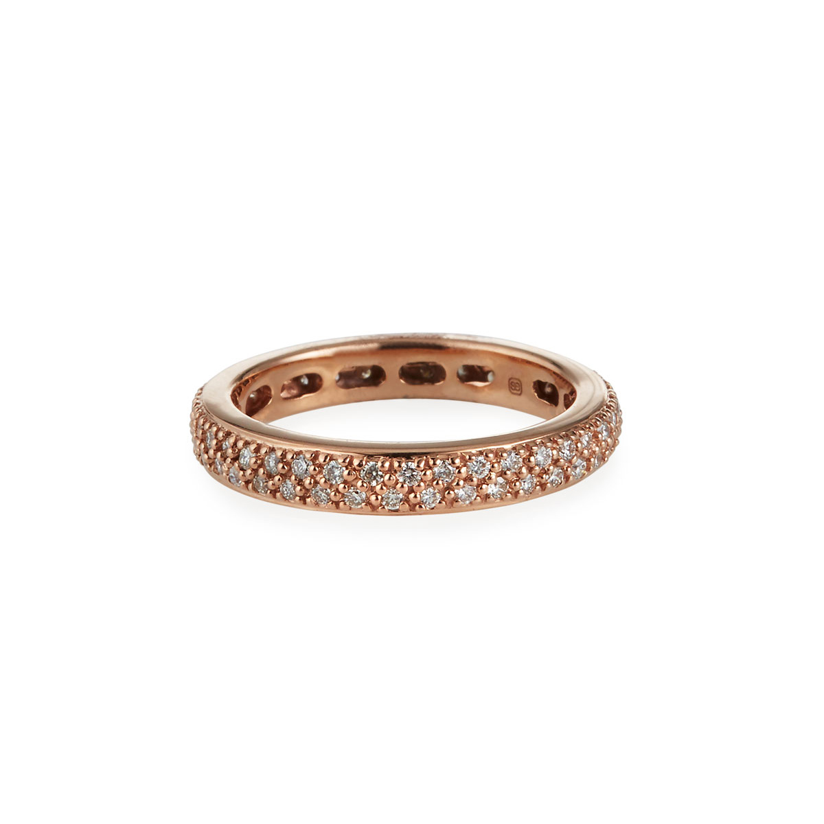 الجملة المخصصة 14K الذهب الوردي OEM / ODM مجوهرات الماس الخلود باند الدائري مصمم المجوهرات النسائية الجميلة