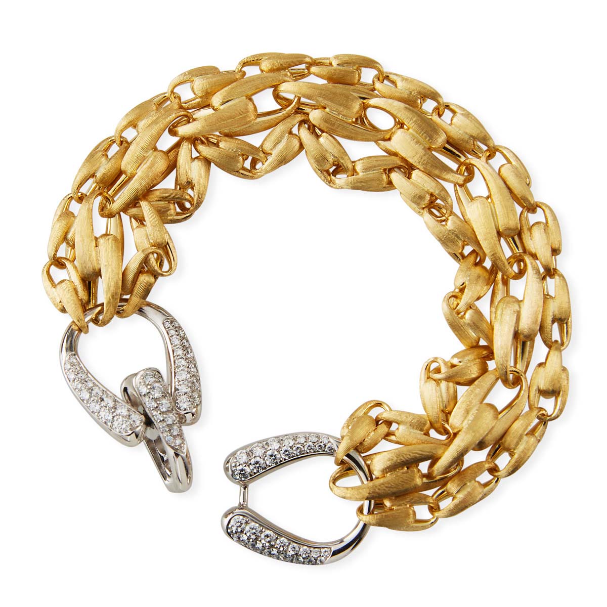Bracelet personnalisé à 3 chaînes en or ou argent 18 carats, bijoux fins de haute qualité, bijoux OEM/ODM, vente en gros