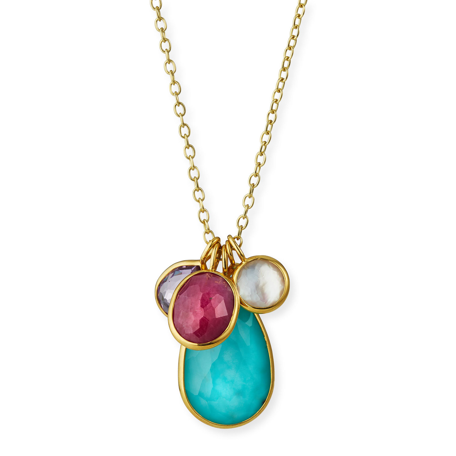 Wholesale Custom 18k 5-Stone Pendant Necklace OEM/ODM Jewelry Supplier