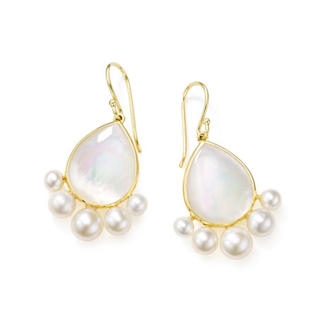 Wholesale OEM/ODM Jewelry Custom 18k Gold Pear Drop Earrings Pearls  having my own jewelry design