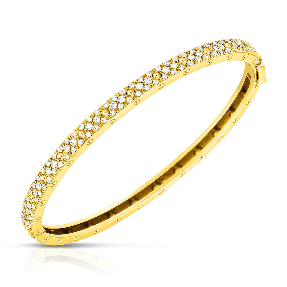 Wholesale Custom 18k Yellow Gold Bangle OEM/ODM Jewelry 20 years experience in jewelry manufacturing