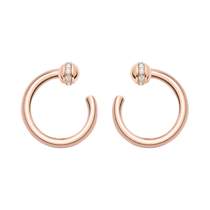 Brugerdefinerede smykker i 18 karat rosa guld med åben bøjle øreringe OEM/ODM smykkeproducenter og leverandører
