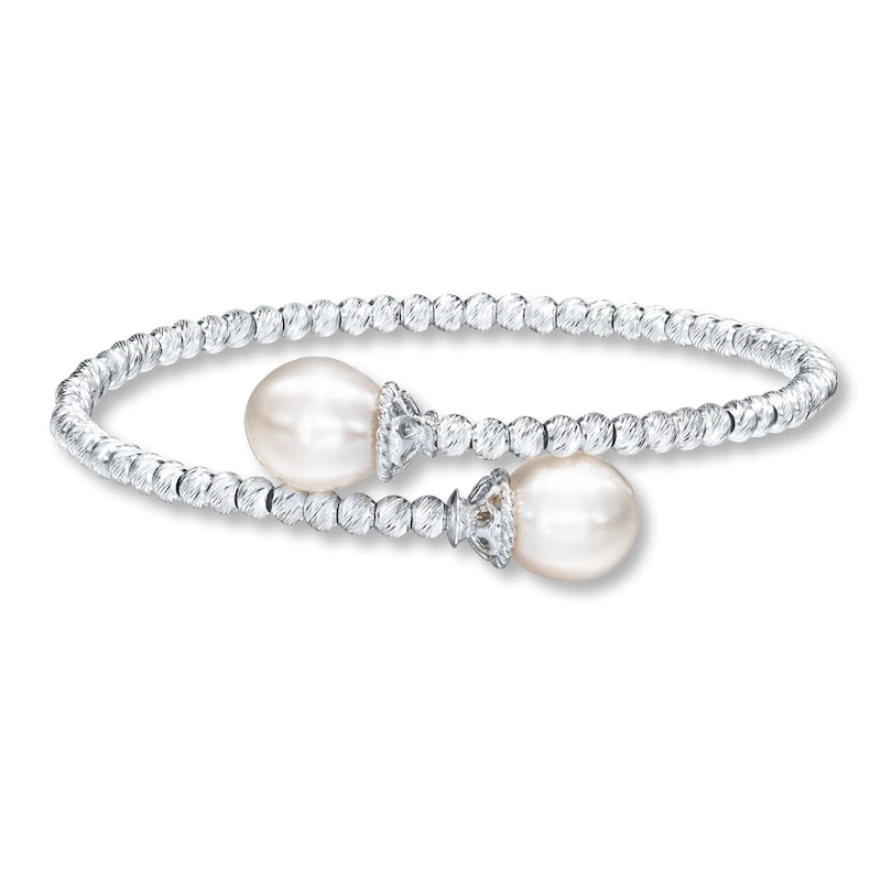 saincheaptha déanta OEM Saincheaptha Bangle Bracelet Pearls Sterling Silver Monaróir Jewelry OEM