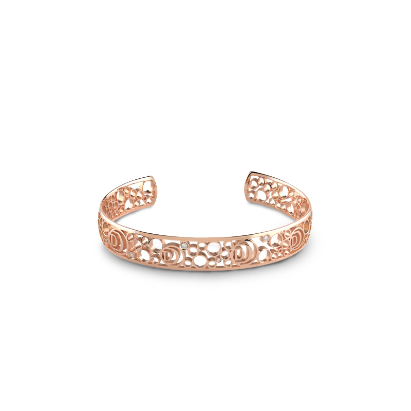 Pulsera personalizada al por mayor en oro rosa plateado en joyería OEM/ODM de plata esterlina 925