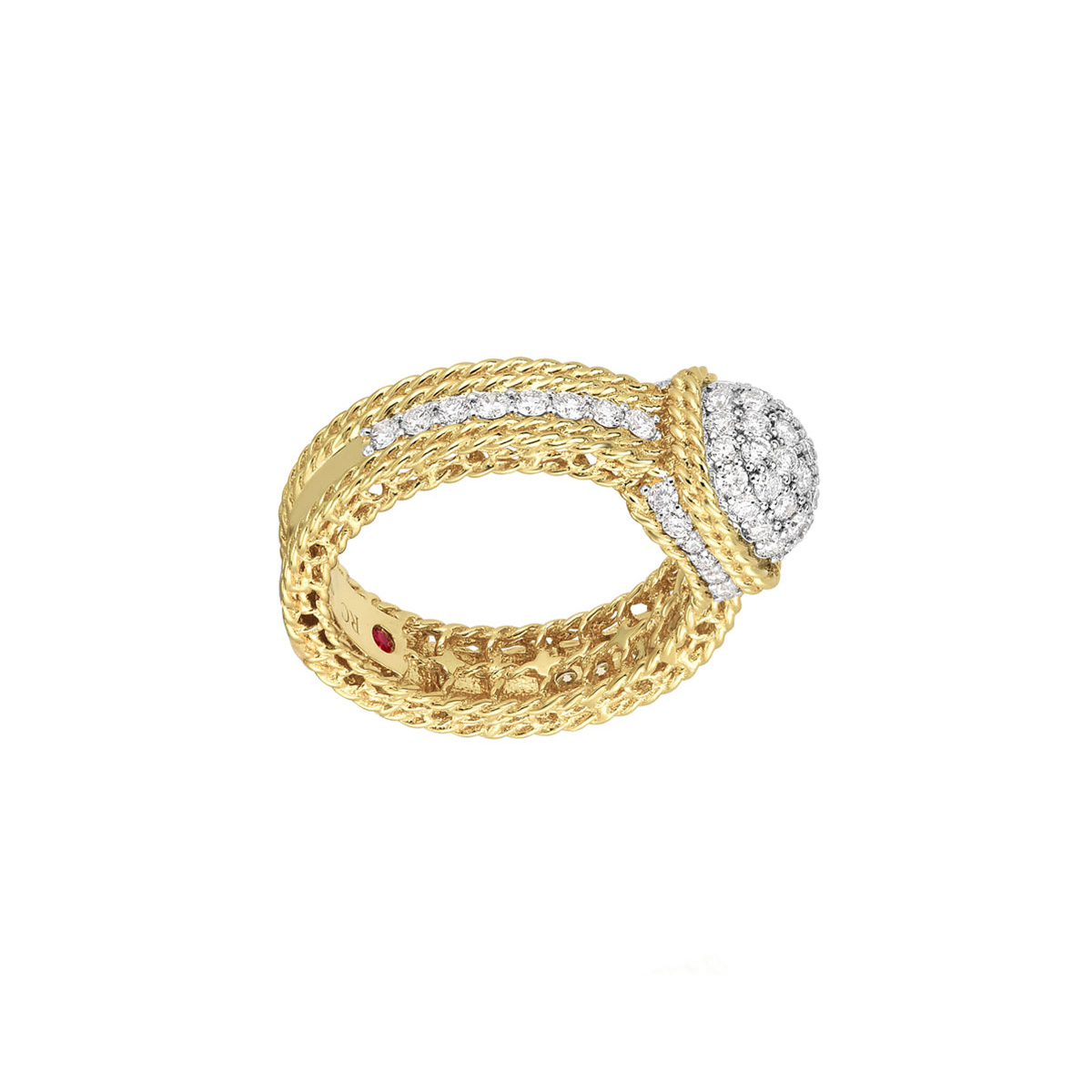Wholesale Custom OEM/ODM Jewelry CZ Ring in 18K Yellow Gold or plated silver OEM jewelry supplier