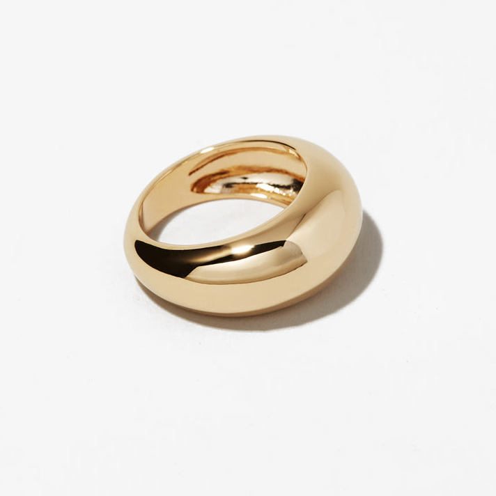 Гипоаллергенные кольца с кубическим цирконием, выполненные на заказ, из 14-каратного золота на стерлинговом серебре