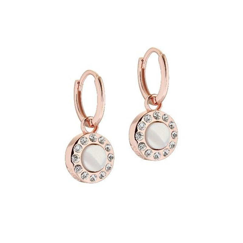 Usine de bijoux en zircone cubique personnalisée, créant votre propre design, boucles d'oreilles en argent sterling remplies d'or rose