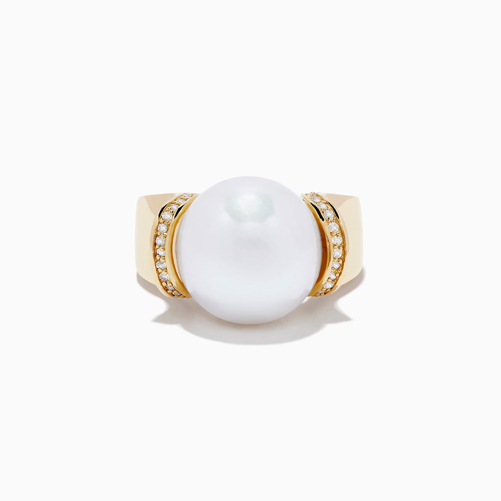 Servizi di progettazione personalizzata Anello da donna con perle fini CZ, anelli placcati in oro 14k, designer di gioielli