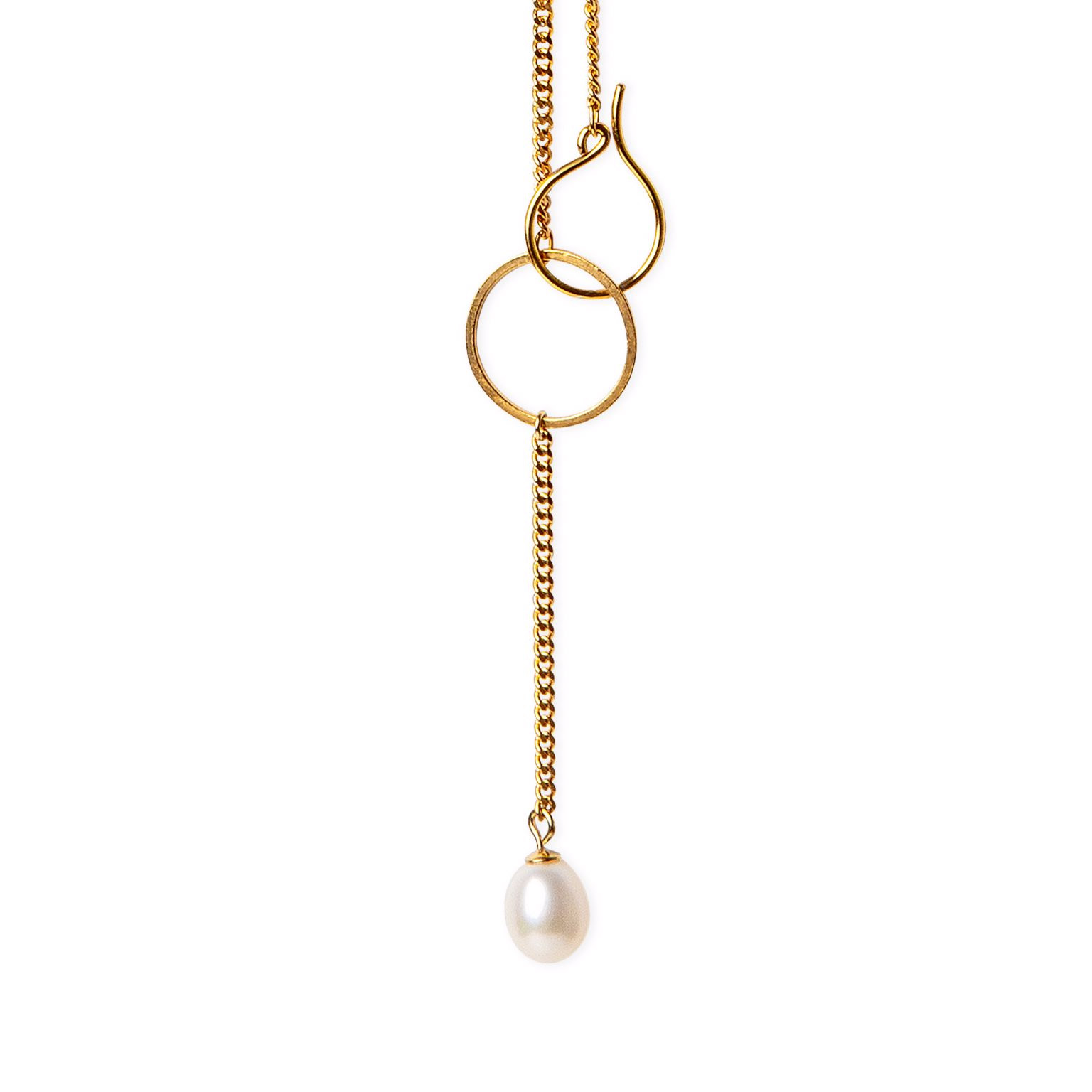 Specialdesignet guldbelagt sølv halskæde sæt OEM/ODM smykker med perle