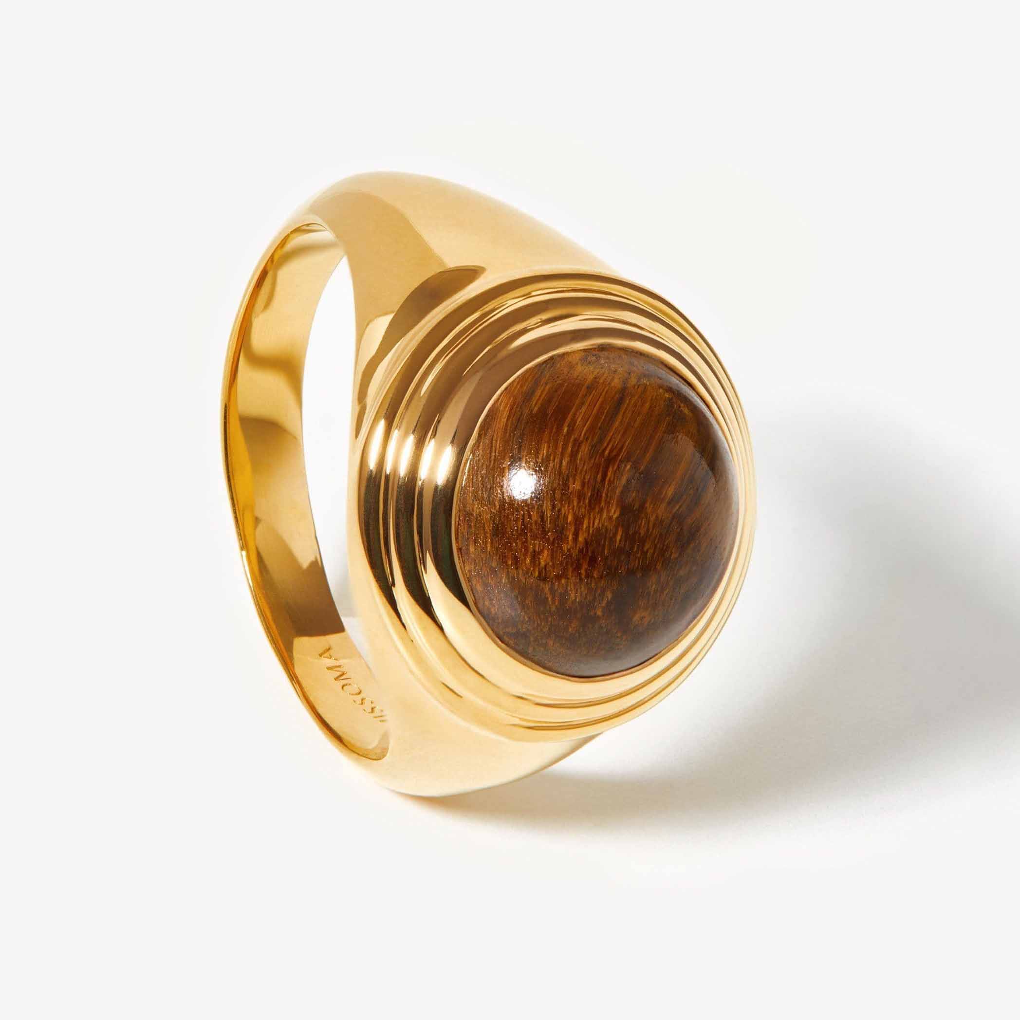 Kundenspezifische Ringe aus Sterlingsilber Vermeil 18 Karat Gold