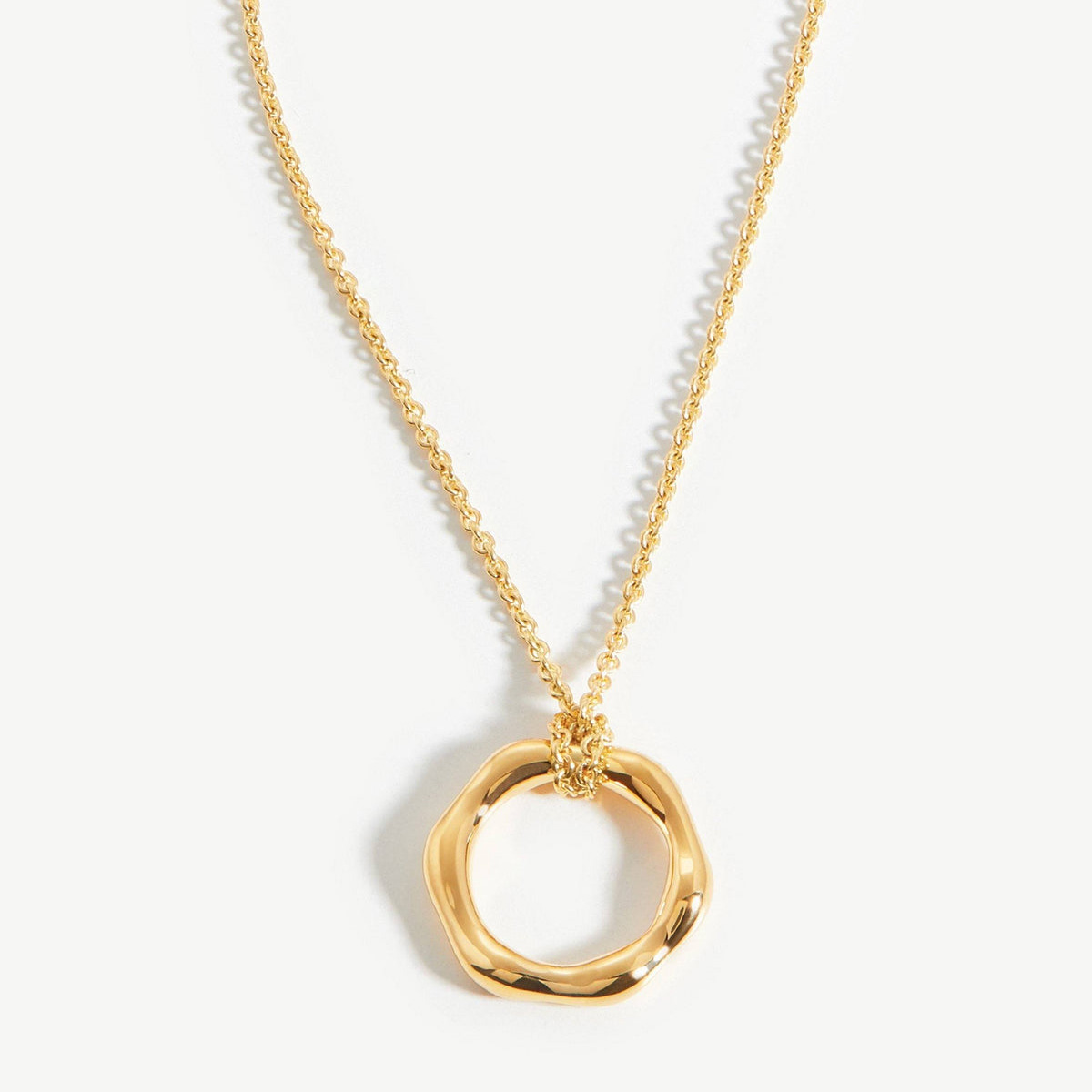 Custom Designs – Wholesale Silver Jewelry mini molten pendant necklace 18ct gold plated vermeil