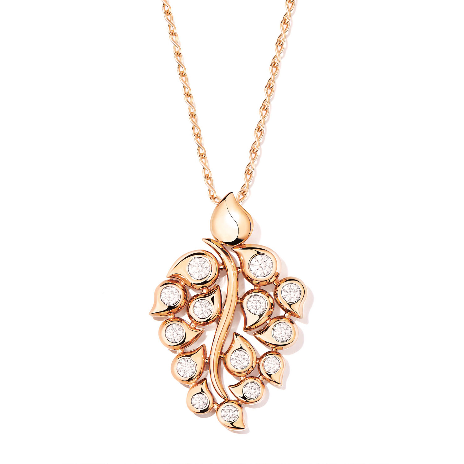 Wholesale Custom Diamond Pendant in 18k Rose Gold women’s fine jewelry designer OEM/ODM Jewelry