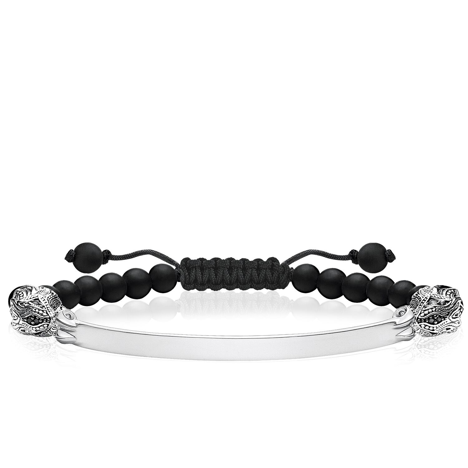 Bracelet extensible élastique personnalisé, bijoux OEM/ODM, argent Sterling 925, zircone noire, obsidienne, onyx, vente en gros