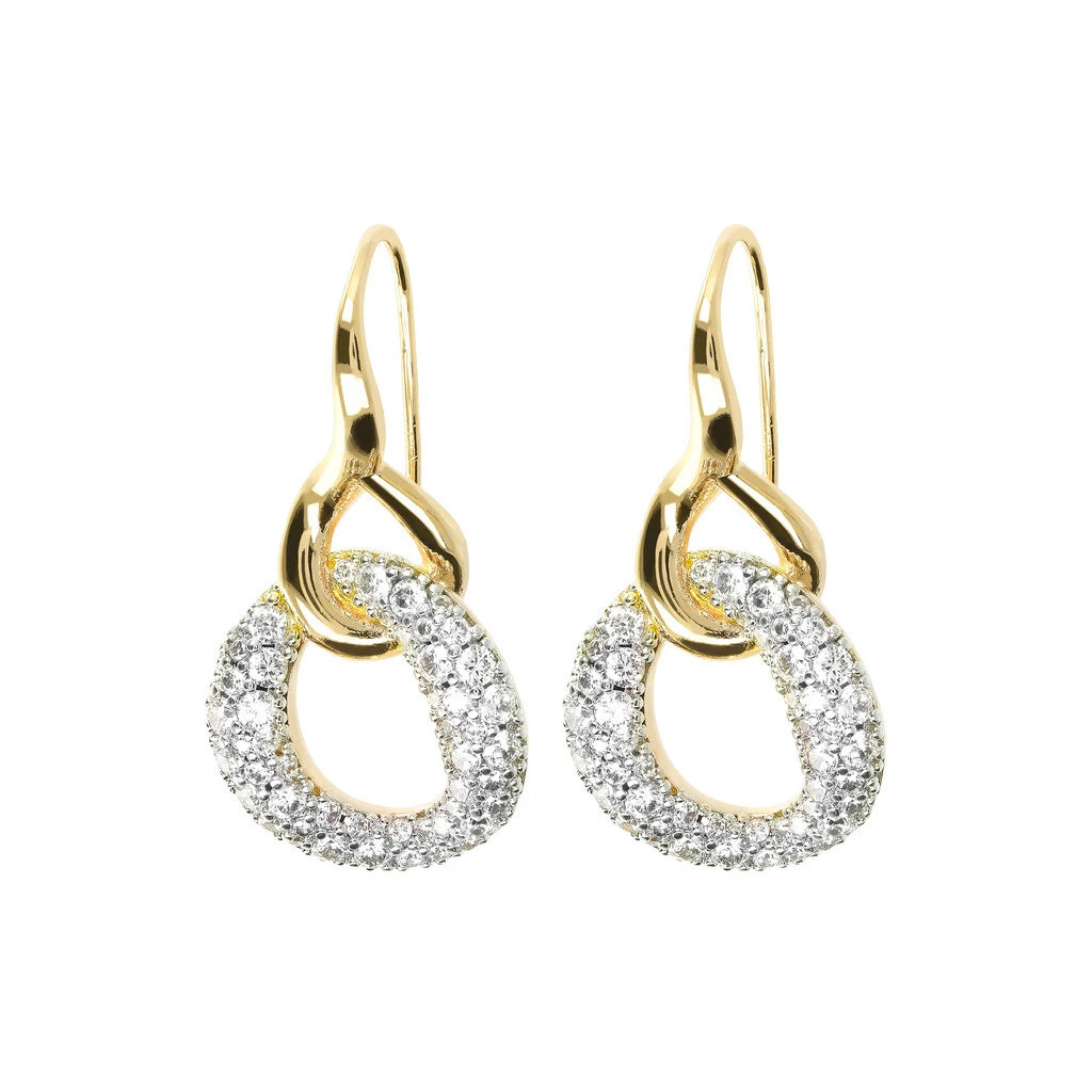 Wholesale Custom Germany earrings Cubic Zirconia OEM/ODM Jewelry silver earrings in yellow gold  design custom fashion jewelry wholesaler suppliers