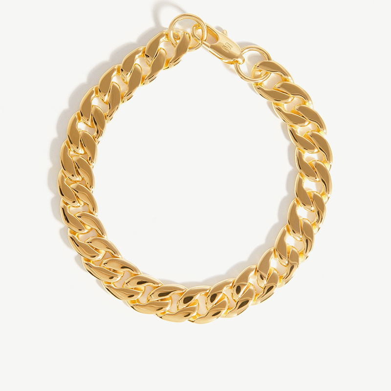 Bracelet Gold Plátáilte an Chustaim Sterling Silver Monaróir Jewelry