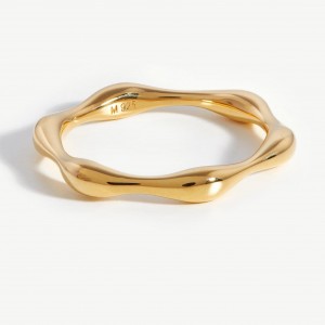 Individuelles Schmuckdesign aus 18 Karat Gold auf Sterlingsilber-Ringen aus der Fabrik in China