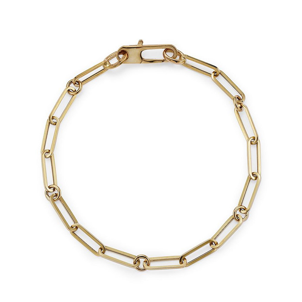Custom Link Bracelet jewelry in 18K Yellow Gold vermeil on 925 sterling silver wholesale