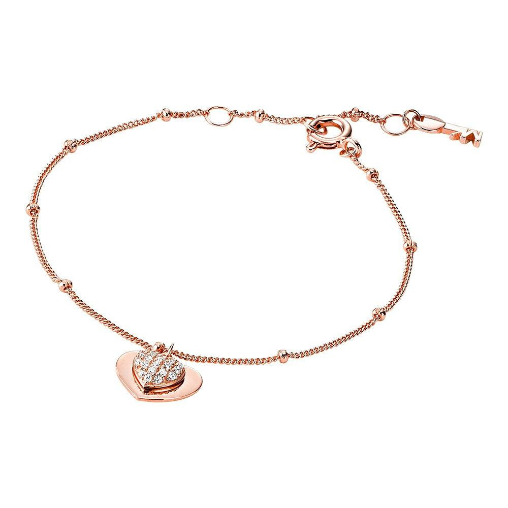 Personnalisé Love Rose 14ct Plaqué Or Argent Zircon Cubique Coeur Bracelet bijoux OEM fabricant