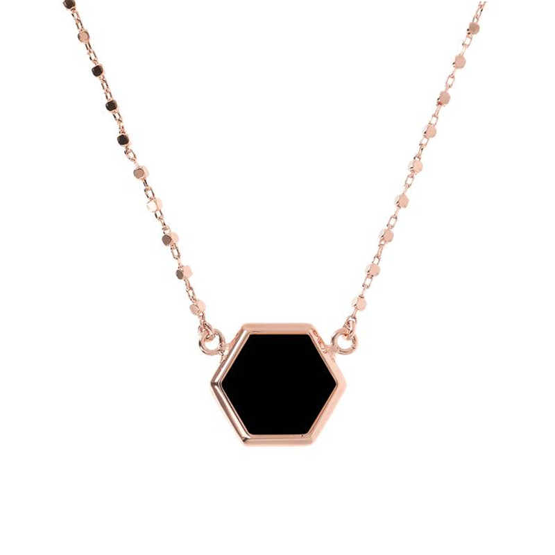 Custom Made Cube Chain Necklace with Hexagonal Pendant for OEM and private label wholesaler