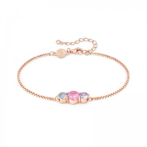 Custom Made rose gold plated silver bracelet Jewelry Manufacturer in China